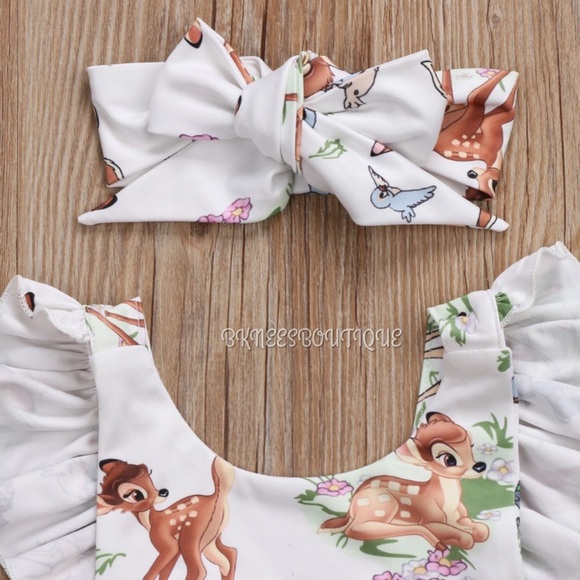 Babygirl Boutique Disney Bambi Ruffle Romper - Picture 5 of 5